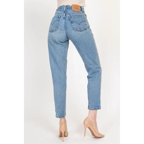 Vintage 90s Levis 512 Slim Fit Tapered Leg Women 10 High Waisted Medium Wash USA - Picture 3 of 15